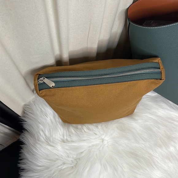 NEW! LEATHER SHOULD BAG WITH COSMETIC BAG ‘CELESTE’ - Picture 3 of 15